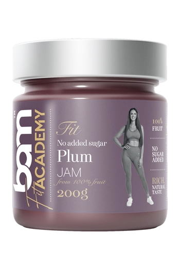 Plum jam made from 100% fruit, no added sugar, 200 g