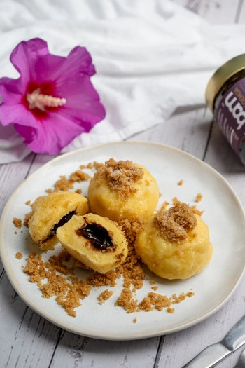 Plum jam made from 100% fruit, no added sugar, 200 g