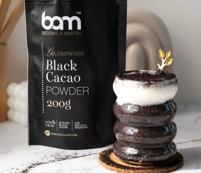 coffee chia pudding with bam black cocoa